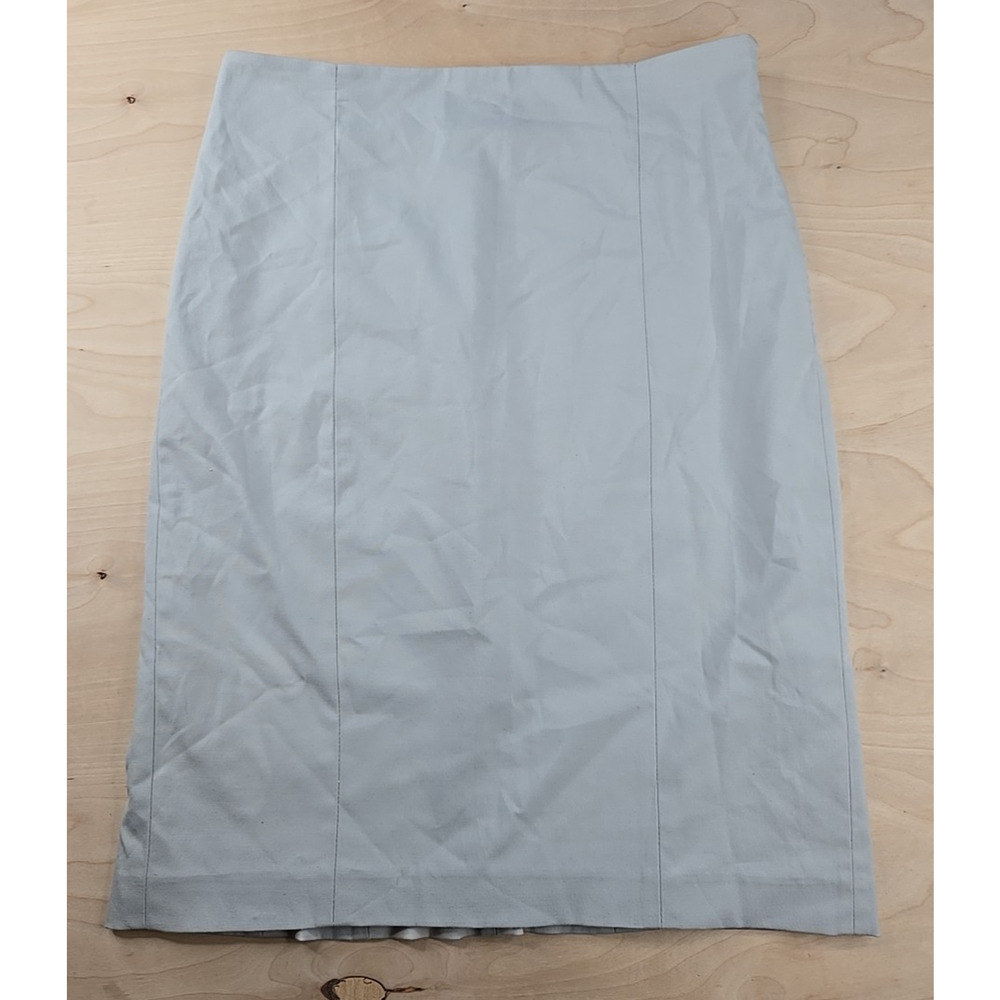 Ann Taylor Skirt Sz 8 Grey Knee-Length Lined Pencil EUC